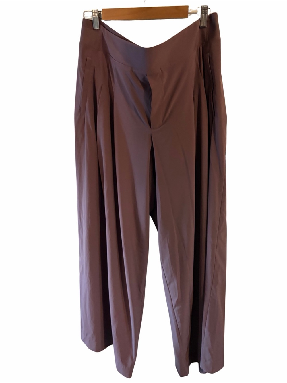 Athleta Brooklyn Heights Pleated Wide Leg Pant Damask Mauve Women’s Size 18